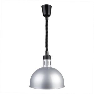 Apuro Retractable Dome Heat Lamp Shade Silver Finish - Heat Lamps (DY461-A)