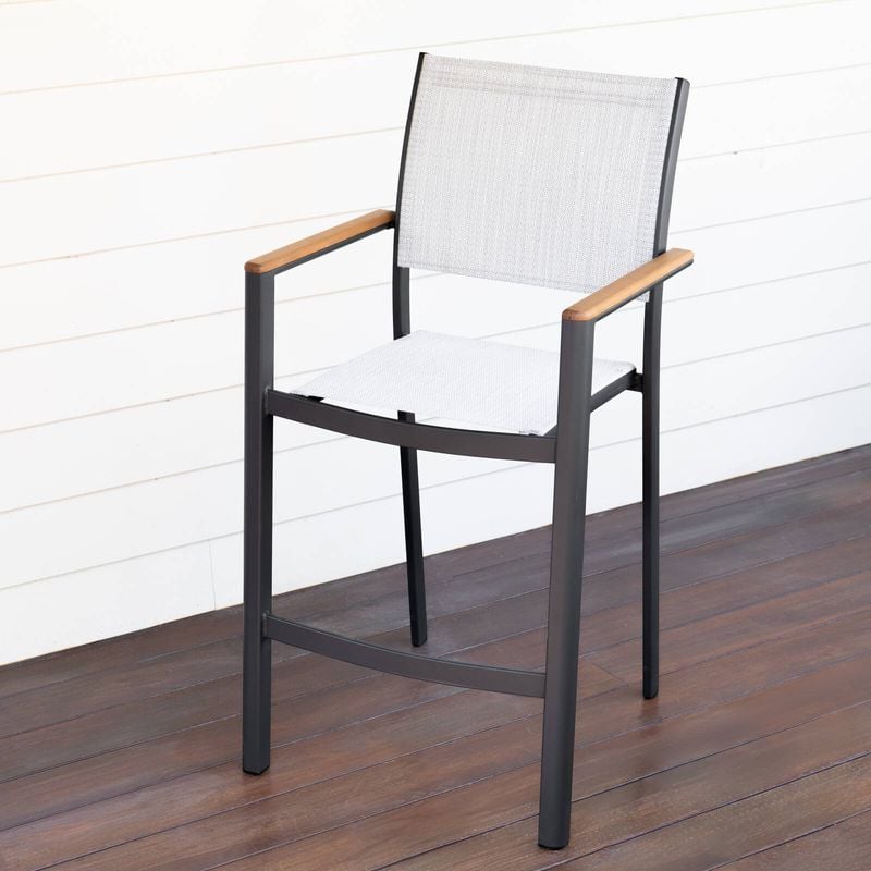Charcoal Rhone Aluminium Stacking Bar Chair