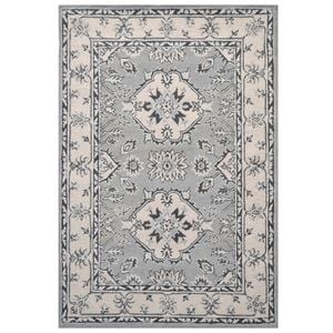 Vintage Handmade Wool Rug-Kashan 6269-Grey-160x230cm