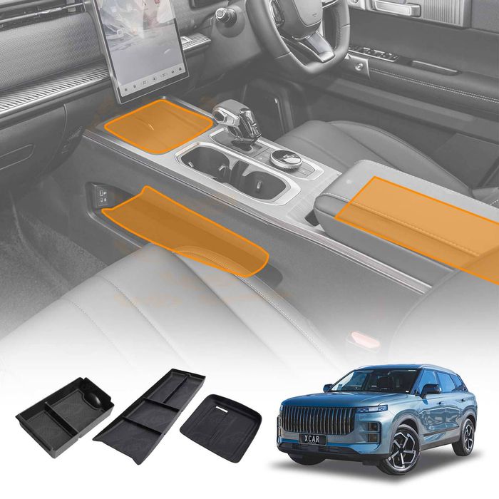 Centre Console Organizer Set For Jaecoo J7 2024-onwards Armrest Tray Storage Box Wireless Charging Pad Interior Accessories