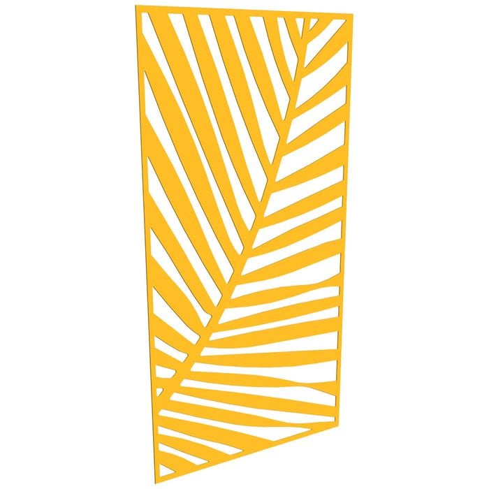 ProtectorAl 300-1200 x 1201-2400mm Dark Yellow/Gloss White Palm Unframed Composite Deco Panel