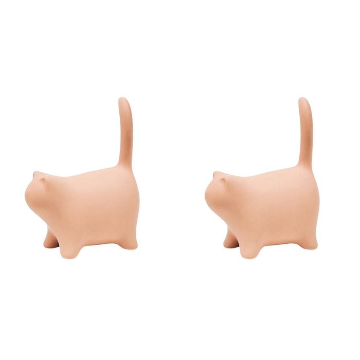 2PK Urban Products Cat Pot/Garden/Shelf Ornament Bisque 13cm