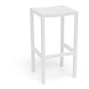 Halki Outdoor Bar Stool Backless Matt White