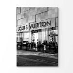 Black Shaded Luxury Fashion Store  Print 100% Australian Made 180x120cm (Stretched Canvas)