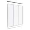 Lugna 2100 x 1800mm Clear Anodised Optiglass Panels Wardrobe Triple Sliding Doors