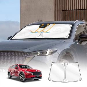 Windshield Sun Shade for Mazda CX-8 CX8 SUV 2018-2024 Blocks UV Rays Foldable Visor Protector
