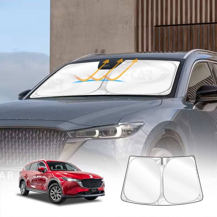 Windshield Sun Shade for Mazda CX-8 CX8 SUV 2018-2024 Blocks UV Rays Foldable Visor Protector