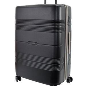 Pierre Cardin Large 163l Travel Hard Shell Case Suitcase Luggage Black