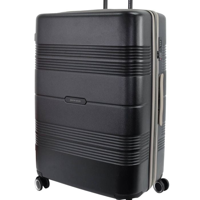 Pierre Cardin Large 163l Travel Hard Shell Case Suitcase Luggage Black