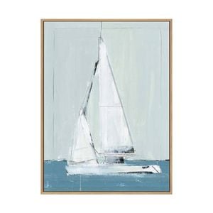 Artey | Set Blue Sail II - Framed Canvas - Natural Frame - 45 x 60cm