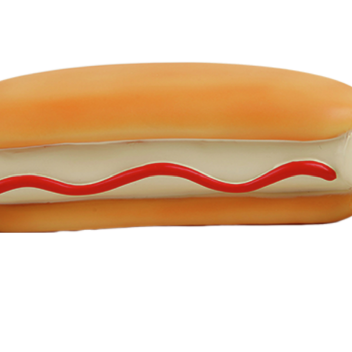 La Doggie Vita Hot Dog Bone Toy with Squeaker Small