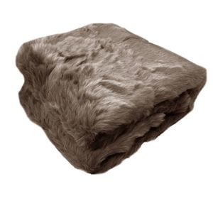 Bloomington Ariana Luxury Ultra Soft Long Fleece Faux Fur Throw Rug 127 x 152 cm Brown
