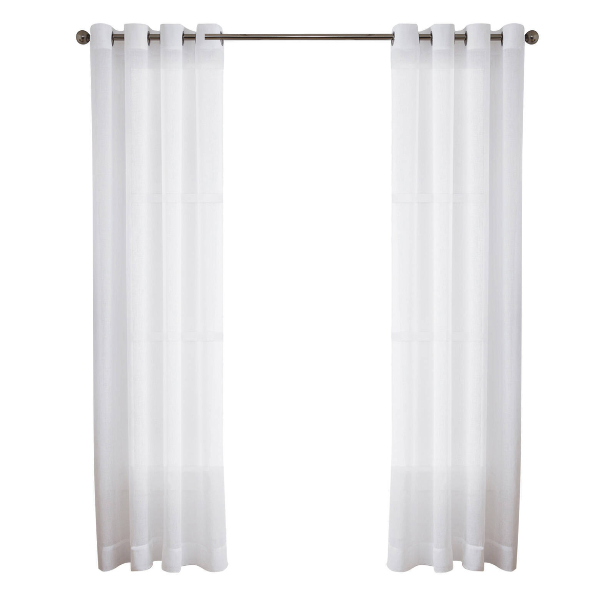 Smart Home Products 220 - 270 x 223cm White Coco Net Eyelet Curtain - 2 ...