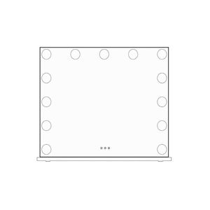 50cm Hollywood Vanity Mirror with Lights & 13 LED Bulbs - (White)