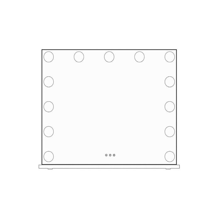 50cm Hollywood Vanity Mirror with Lights & 13 LED Bulbs - (White)