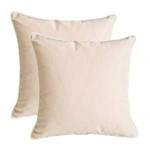 NF Living Piped Outdoor MM Cushion 50x50 Weatherproof 100% Polyester Taupe