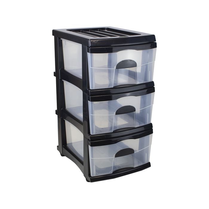 Taurus A3 Charcoal 3 Drawer Storage