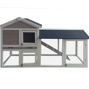 Yes4pets 147cm Rabbit Hutch Quail Run Wooden Cage Guinea Pig Cage House