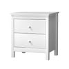 Oikiture Bedside Table Nightstand White