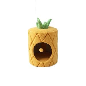 Catio Pineapple Pet/Cat Sleeping House Cave - Yellow