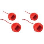2x 2PK Formula Sports Rubber Chalk Holder w/ Rope - Red