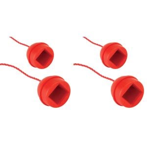 2x 2PK Formula Sports Rubber Chalk Holder w/ Rope - Red