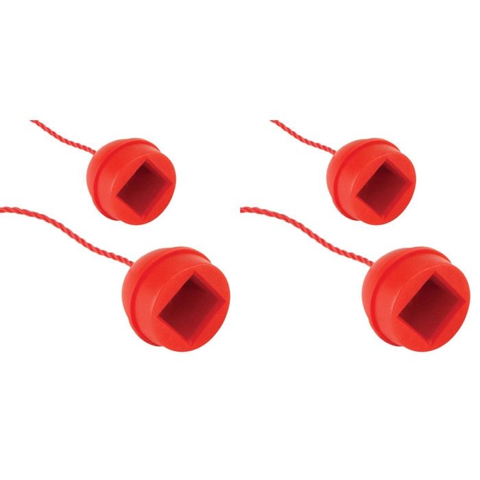 2x 2PK Formula Sports Rubber Chalk Holder w/ Rope - Red