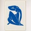 Galrie Henri Matisse Blue Nude II Art Print Modernist Masterpiece (1952) Elegant for Home, Wood Frame, 70 x 100cm (28 x 40inch)