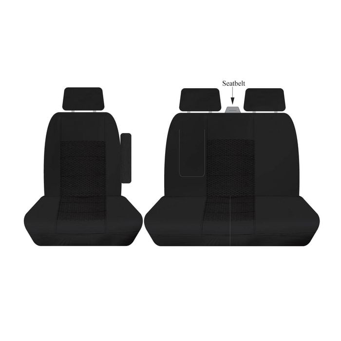 For LDV V80 Minibus 2013-On Waterproof Fabric Black Custom FRONT Car Seat Cover