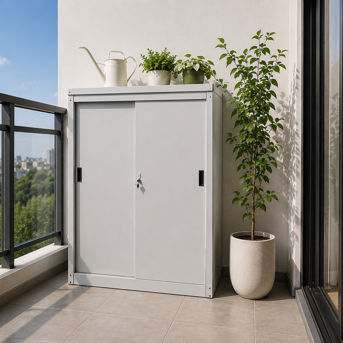 ITONOV Mini-shed Outdoor Storage Box 1200*1200*570 white