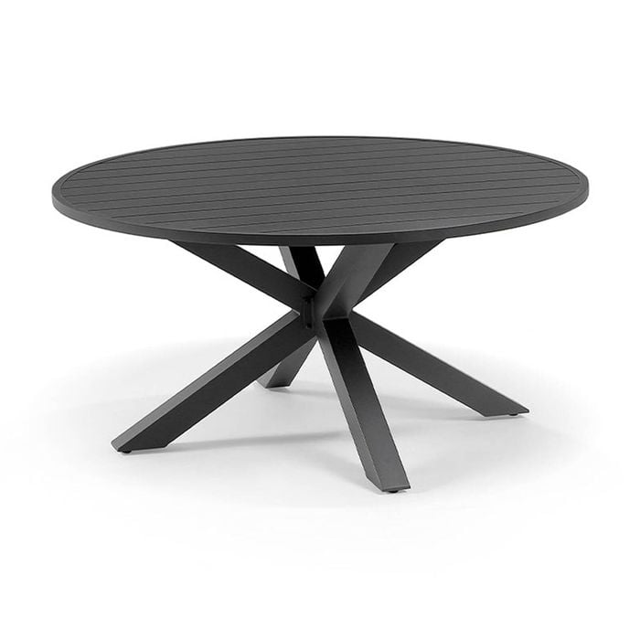 Houston Outdoor 1.5m Round Aluminium Dining Table Charcoal