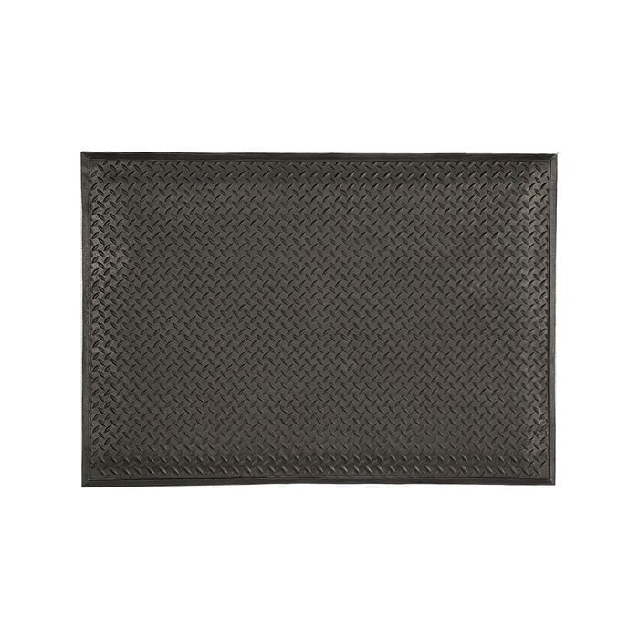 Bayliss Checker Plate 80 x 120cm Black Commercial Mat