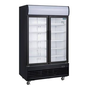 Polar Upright Hinged Door Display Cooler G-series Light Box Black 950ltr Commercial Fridge
