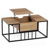 Costway Lift Top Coffee Table Modern Center Work Tea Storage Natural