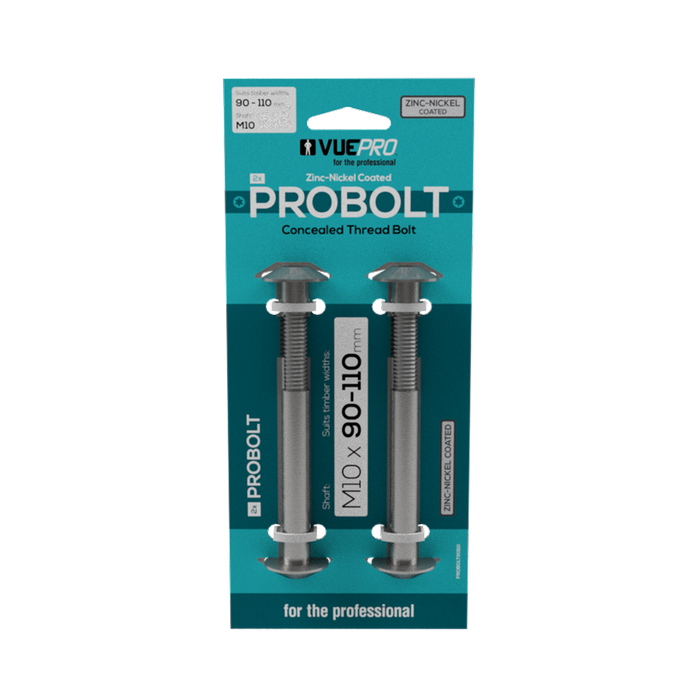 VUEPRO M10 90 - 110mm Concealed Thread Bolt Probolt - 2 Pack