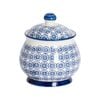 Nicola Spring Hand Printed Sugar Bowl - Ceramic Porcelain Tea Coffee Kitchen Container - 10.5cm