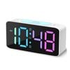 Catzon Super Loud Alarm Clock for Heavy Sleepers with 7 Color Light USB Charger-White