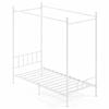 Costway Canopy Bed Frame Single Modern 4-poster Metal Platform White