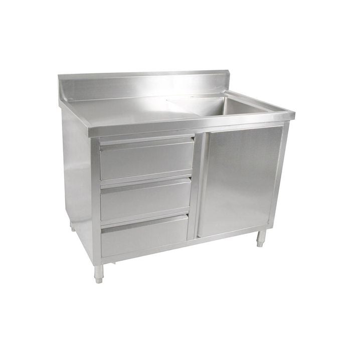 Modular Systems Cabinet With Right Sink - 1200mm W x 600mm D x 1050mm H
