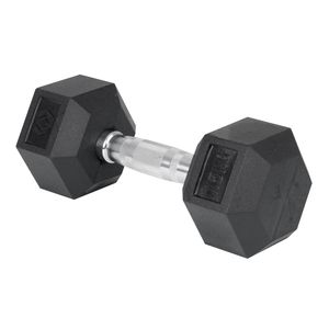 Ultimate 298 x 124 x 107mm 7.5kg Black with Chrome Handle Hex Dumbbell