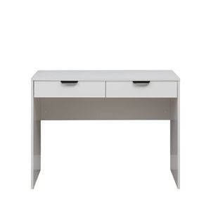 European Cabinetry White Slim Pull Black Odessa Desk