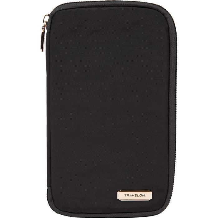 Travelon RFID Blocking Family Passport Wallet in Black