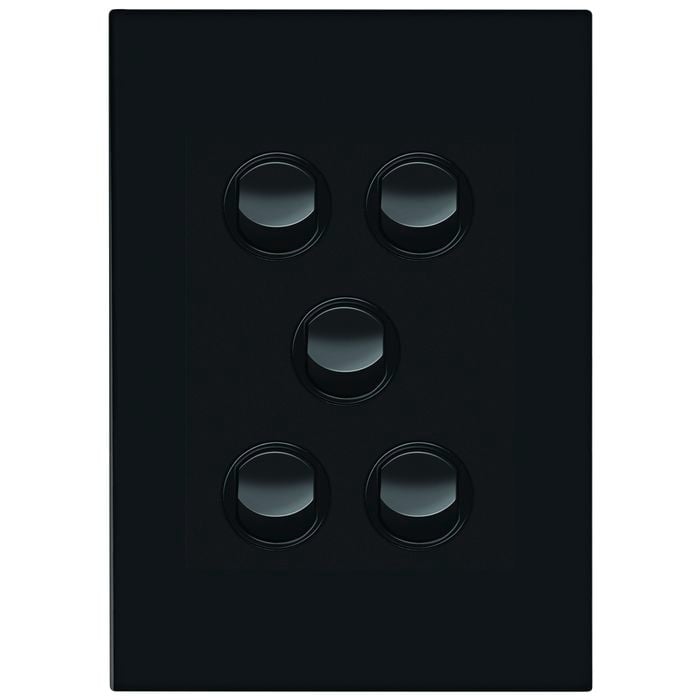 HPM VIVO 5 Gang Wall Switch - Grey