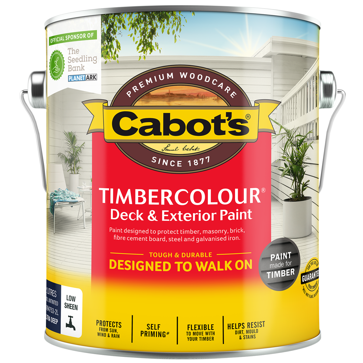 Cabot's 2L Ultra Deep Base Timbercolour Deck & Exterior Paint ...