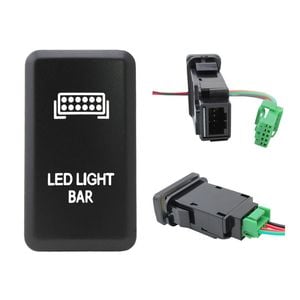 Switch Boss Blue LED Push Switch fits Toyota Hilux (2005-2015) 120 Series (2003-2009) - Led Light Bar