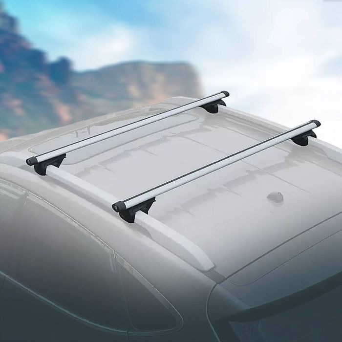 Elora Car Roof Rack Cross Bars Luggage Carrier Vehicle Lockable Adjustable 135cm