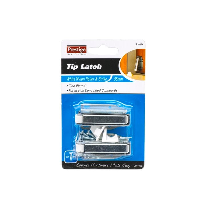 Prestige 55mm Zinc Plated Tip Latch - 2 Pack