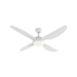 HPM 1220mm White Serene 4 Blade AC Ceiling Fan with Light