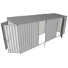 Build-a-Shed 1.5 x 5.2 x 2m Dual Single Hinged Side Door Skillion Shed - Zinc