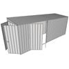 Build-a-Shed 1.5 x 5.2 x 2m Double Hinged Side Door Skillion Shed - Zinc